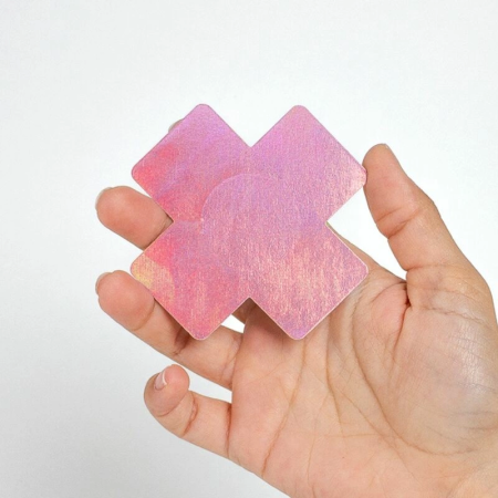 Secret Play WOW BOOBS! X Reusable Holographic Nipple Covers Set 8cm