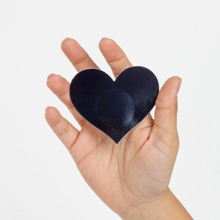 Secret Play WOW BOOBS! Heart-Shaped Holographic Body Covers Set 7.7x6.7cm