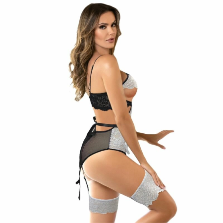 Subblime Maid Body Costume L/XL Black & White - Elegant Two-Tone Bodysuit