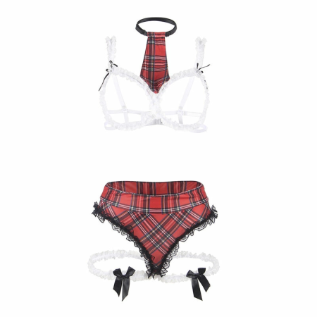 Subblime Lingerie Set Schoolgirl Style Bra & Panty L/XL