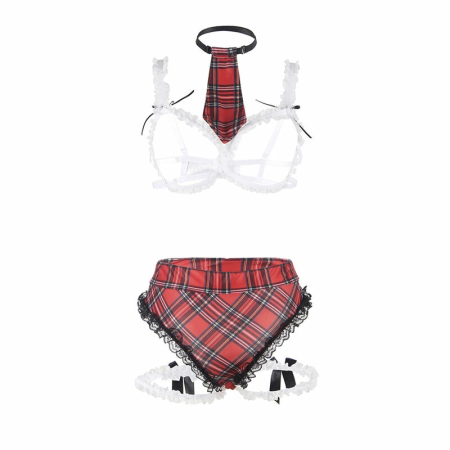 Subblime Lingerie Set Schoolgirl Style Bra & Panty L/XL