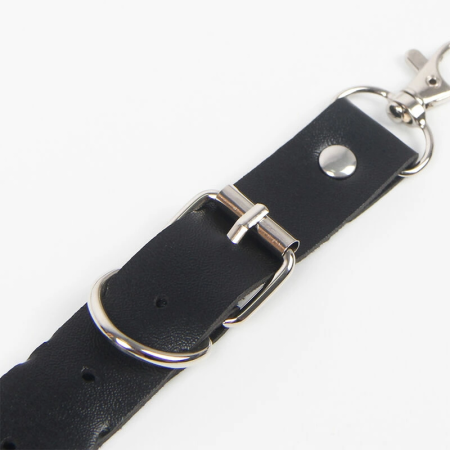 Subblime Belt & Garter Harness with Chain Accents, Black, One Size