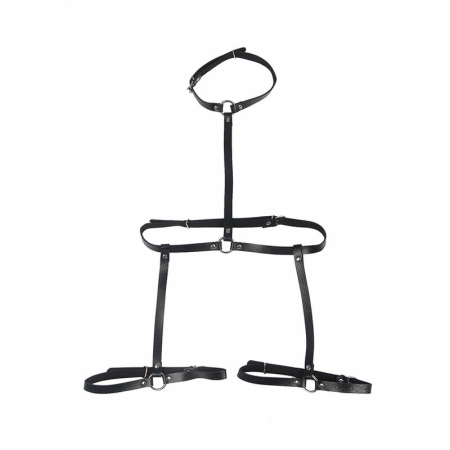 Subblime Leather Body Harness Black Adjustable Size