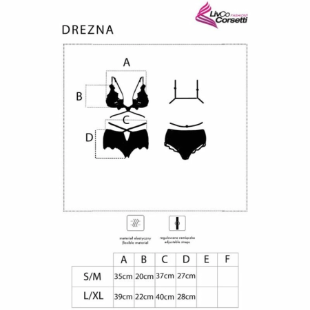 Livco Corsetti Fashion Drezna LC 90733 Black Lace Bra & Panty Set