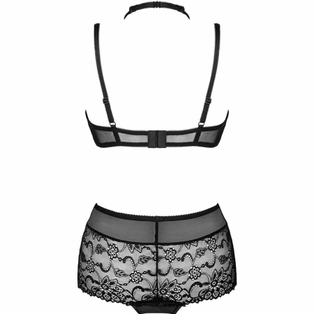 Livco Corsetti Linera For the Senses Lace Bra & Panty Set Black L/XL