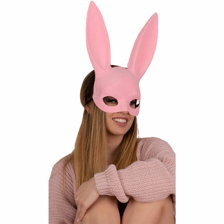 Livco Corsetti Fashion Kohu Rabbit Mask Pink - One Size, Elegant Accessory