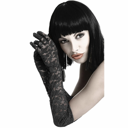 Chilirose CR 3071 Elegant Black Lace Gloves - Refined Evening Accessory