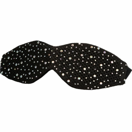 CalExotics Radiance Blackout Eye Mask with Rhinestone Accents, Black