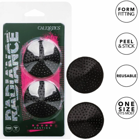 CalExotics Radiance Round Gem Adhesive Nipple Covers - Reusable & Sparkling