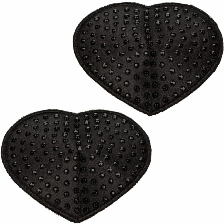 CalExotics Radiance Heart Gem Shields Reusable Adhesive - Silver Glitter