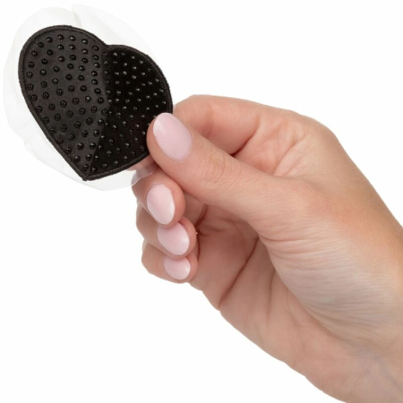 CalExotics Radiance Heart Gem Shields Reusable Adhesive - Silver Glitter