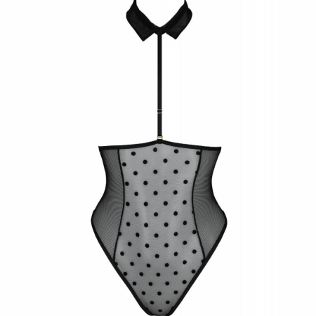 PASSION Trisha Black Open Bodysuit S/M - Modern Design, Adjustable Fit