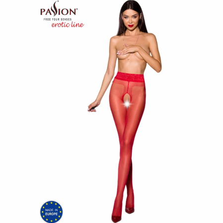 PASSION TIOPEN 001 Red 3/4 Length 20 DEN Stockings - Classic Style