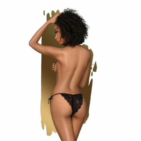 Penthouse Too Hot To Be Real Lace Thong Black L/XL Premium Edition