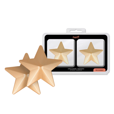 Coquette Chic Desire Gold Star Self-Adhesive Reusable Nipple Covers
