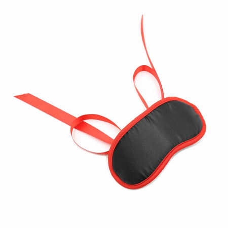 OHMAMA Black Mask with Red Trim - Adjustable Polyester Accessory