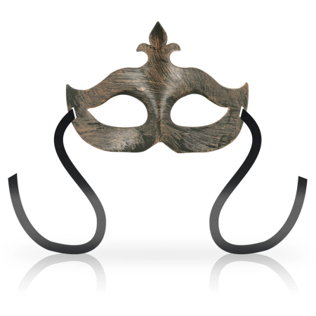 OHMAMA Fleur de Lis Copper Mask - Rigid Unisex Venetian Style, One Size