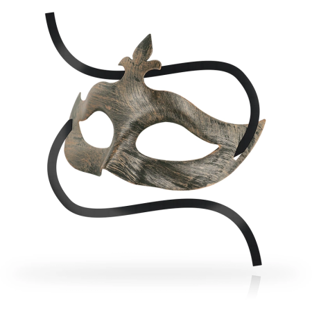 OHMAMA Fleur de Lis Copper Mask - Rigid Unisex Venetian Style, One Size