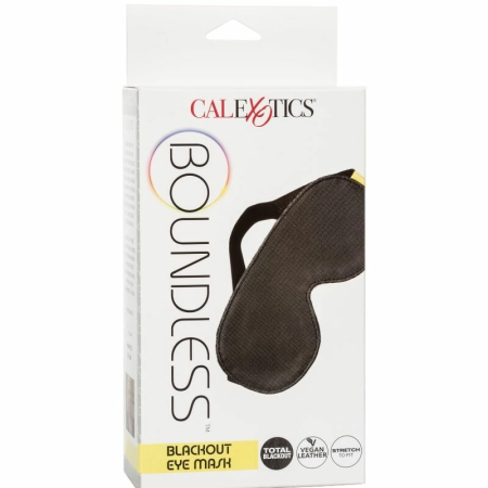 CalExotics Boundless Blackout Adjustable Eye Mask - Vegan Leather, Black