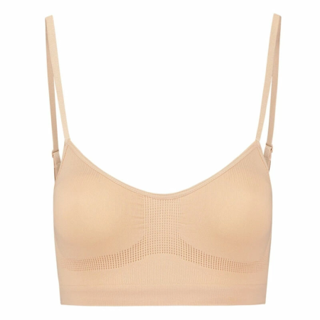 Bye Bra Seamless Medium Control Bra Beige Size L - Invisible Shaping Comfort