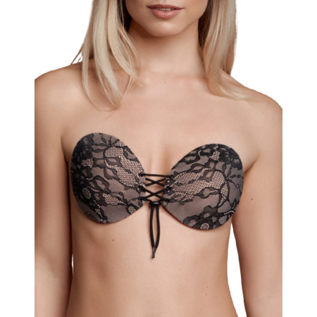 Bye Bra Round Lace-It Adhesive Bra Interlaced Embroidery Cup D
