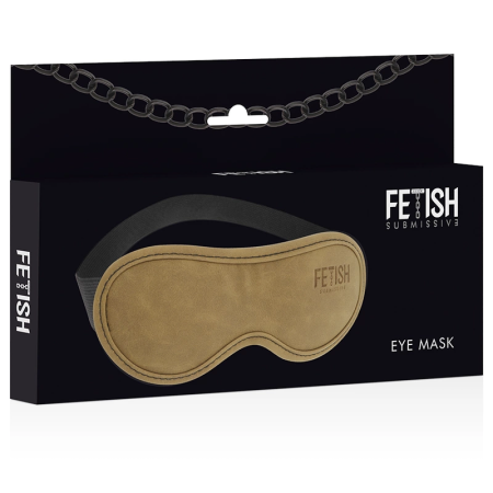 Fetish Submissive Origen Vegan Leather Mask with Neoprene Lining - Adjustable