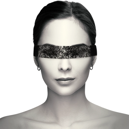 Coquette Chic Desire Lace Eye Mask Black - Elegant Sensory Accessory