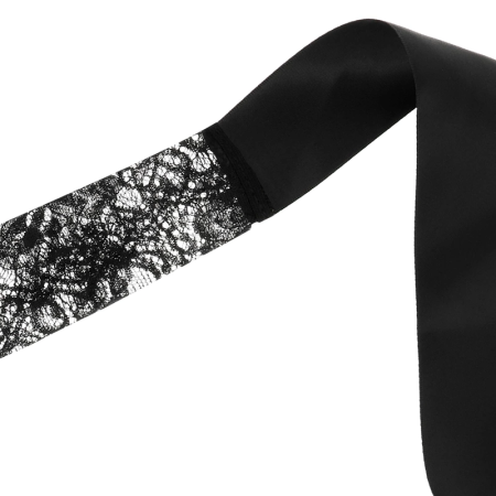 Coquette Chic Desire Lace Eye Mask Black - Elegant Sensory Accessory