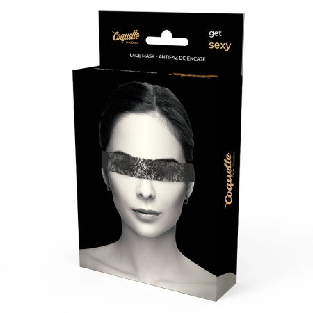Coquette Chic Desire Lace Eye Mask Black - Elegant Sensory Accessory