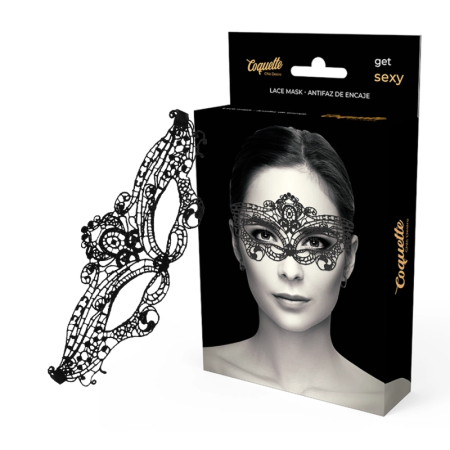 Coquette Chic Desire Lace Mask Black - Elegant Eye Covering Accessory
