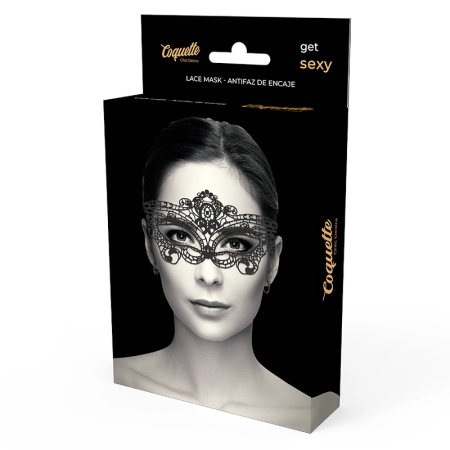 Coquette Chic Desire Lace Mask Black - Elegant Eye Covering Accessory
