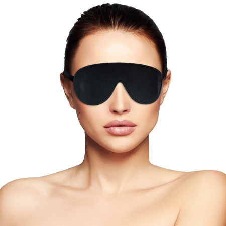 Darkness Premium PVC Black Adjustable Eye Mask for Sensory Play