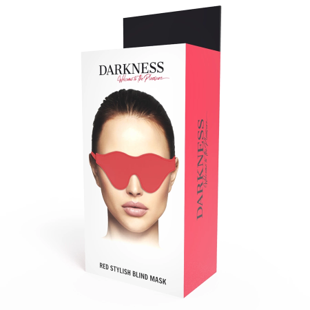Darkness Red PVC Eye Mask - Adjustable Headband, Comfort Fit