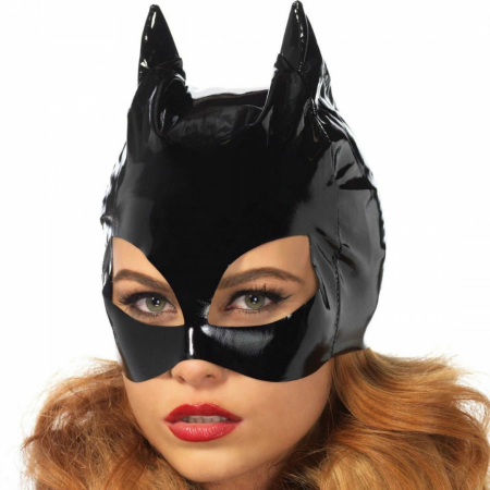 Leg Avenue Catwoman Vinyl Mask Black - Sleek Costume Accessory