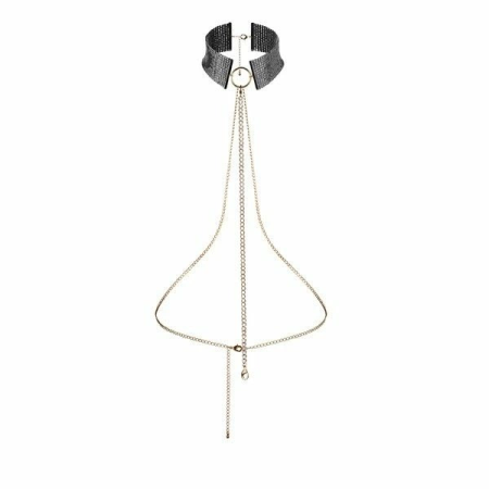 Bijoux Indiscrets Desir Metallique Black Adjustable Mesh Choker & Chain