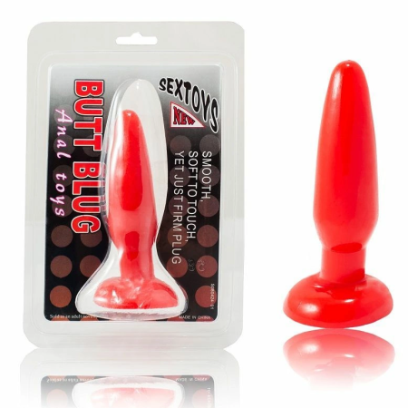 Baile Anal Plug Small Red 15cm with Suction Cup Flexible Material