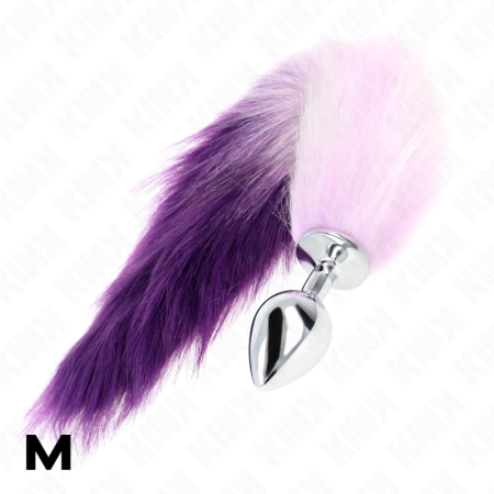 KINK Model M Silicone Plug with 40cm Synthetic Tail, Purple