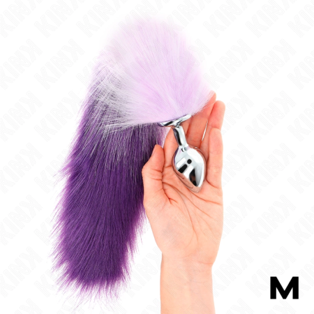 KINK Model M Silicone Plug with 40cm Synthetic Tail, Purple
