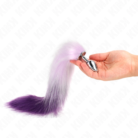 KINK Intimate Accessory S Purple - Small Silicone Plug with 40cm Synthetic Tail