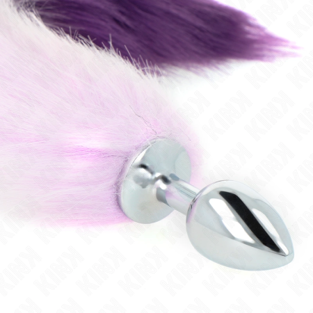 KINK Intimate Accessory S Purple - Small Silicone Plug with 40cm Synthetic Tail
