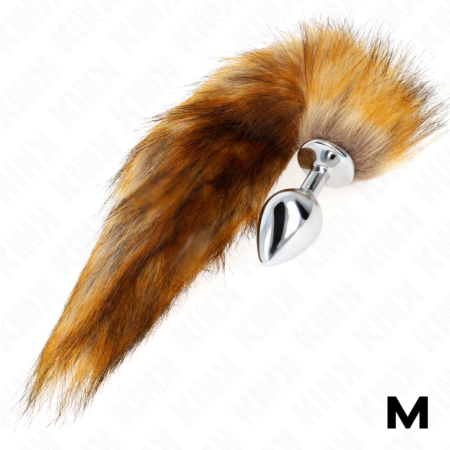 KINK Medium Plug with Synthetic Brown Tail 8x3.5 cm - Fantasy Accessory