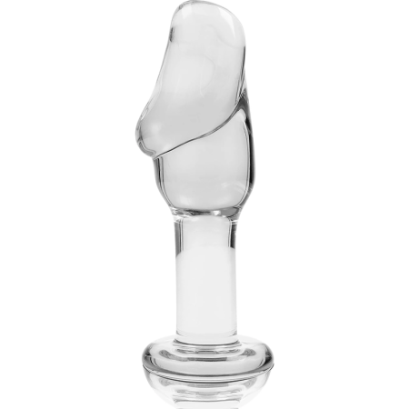 Ibiza Nebula Series Model 6 Intimate Glass Plug Clear 12.5cm O4cm