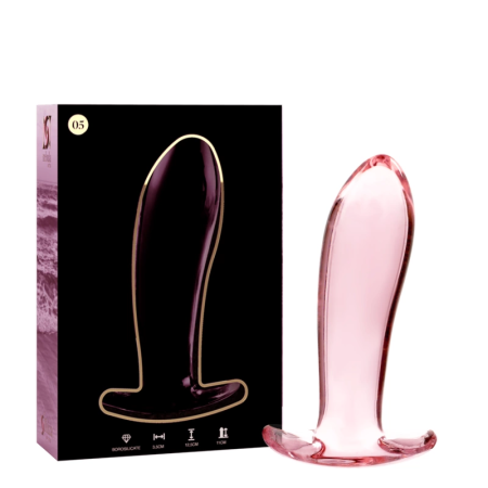 Ibiza Nebula Series Model 5 Pink Glass Intimate Plug 12.5 cm x 3.5 cm