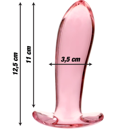 Ibiza Nebula Series Model 5 Pink Glass Intimate Plug 12.5 cm x 3.5 cm