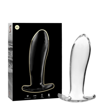 Ibiza Nebula Series Model 5 Glass Intimate Plug Clear 12.5cm O3.5cm