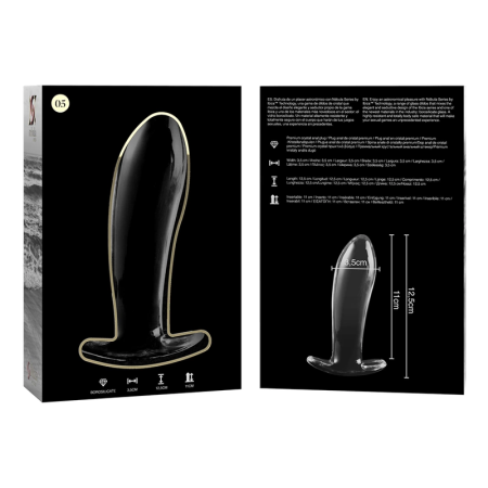 Ibiza Nebula Series Model 5 Glass Intimate Plug Clear 12.5cm O3.5cm
