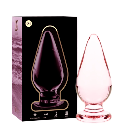 Ibiza Nebula Series Model 4 Glass Intimate Plug Pink 11cm O5cm