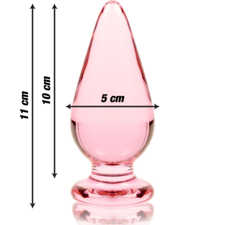 Ibiza Nebula Series Model 4 Glass Intimate Plug Pink 11cm O5cm