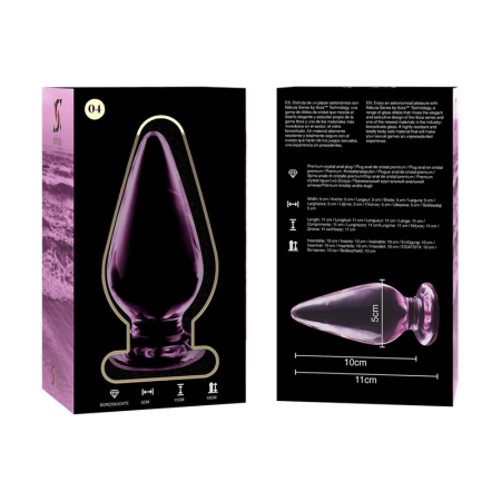Ibiza Nebula Series Model 4 Glass Intimate Plug Pink 11cm O5cm