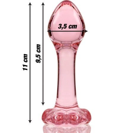 Ibiza Nebula Series Model 2 Intimate Plug Borosilicate Glass Pink 11cm